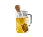 Glas-Teeinfuser mit Korkverschluss