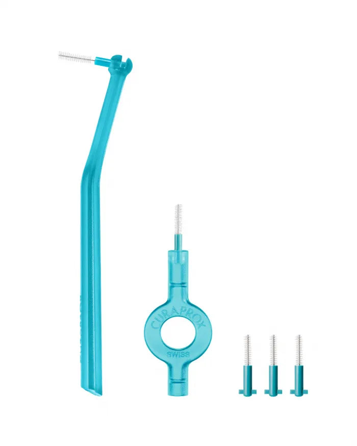 Curaprox CPS 06 Prime Start mit UHS 409 + 470 Halter türkis