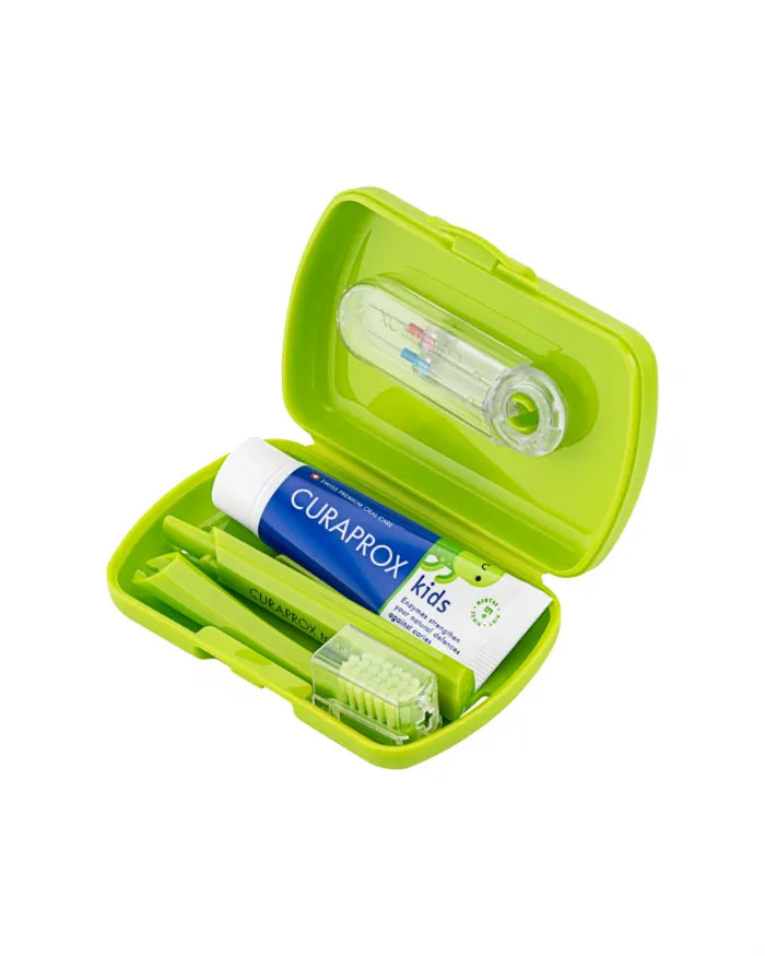 Curaprox Travel-Set Kids (6–12 Jahre) - grün
