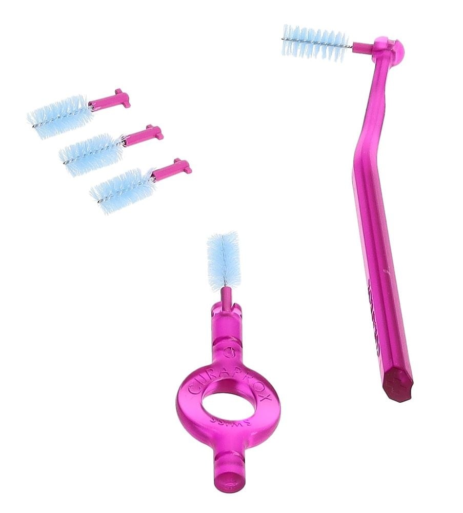 Curaprox CPS 406 Perio Start mit UHS 409+470 Halter fucsia